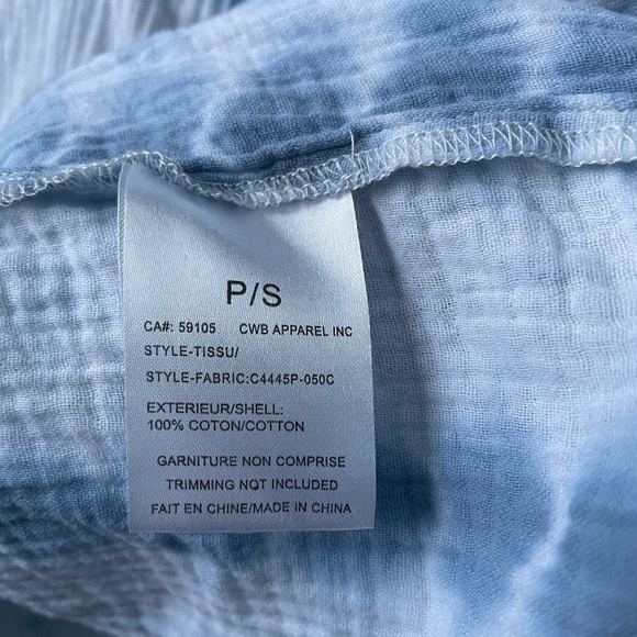 Tie Dye Crinkle Cotton Gauze Shirt - Picture 7 of 8